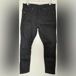 G star black waxed jeans